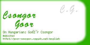 csongor goor business card